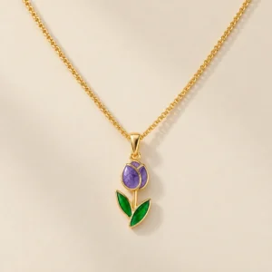 Cadenita tulipán violeta