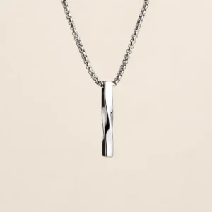 Collar Torneado de Acero Quirúrgico 316L de 55 cm para Hombre
