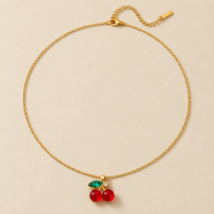 Collar Cerezas Acero Quirúrgico