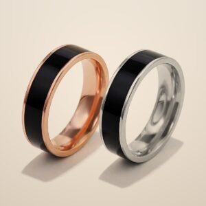 Anillo liso unisex de acero quirúrgico