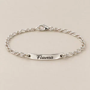 Pulsera fina personalizada con grabado láser