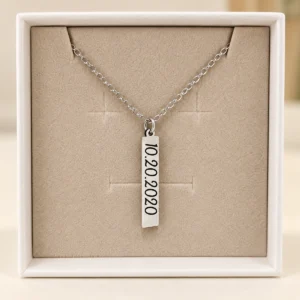 Collar con dije rectangular personalizado