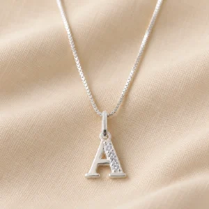 Cadena con inicial de plata 925