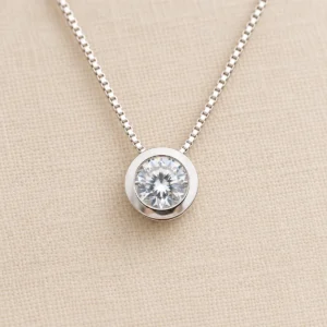 Collar punto de luz con cadena veneciana de plata 925