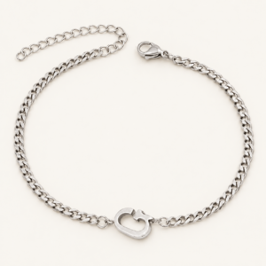 Pulsera para hombre de acero quirúrgico con inicial