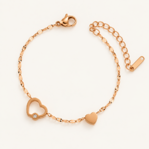 Pulsera rose gold de acero quirúrgico