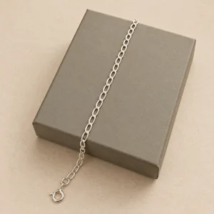 Pulsera de plata 925 con eslabones ovales de 18 cm
